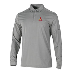 St. Louis Cardinals Omni-Wick Pin High Long Sleeve Polo Gray | Columbia