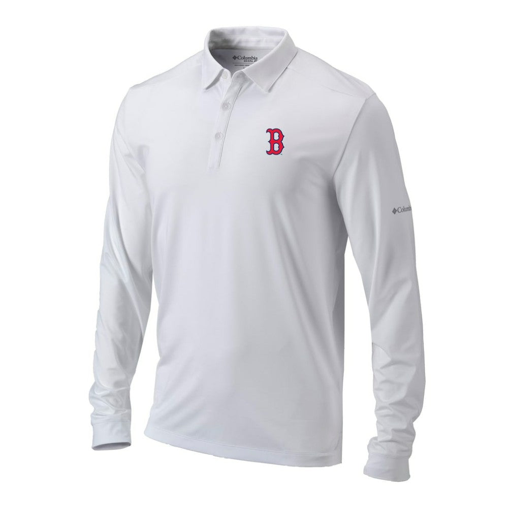 Boston Red Sox Omni-Wick Pin High Long Sleeve Polo White | Columbia