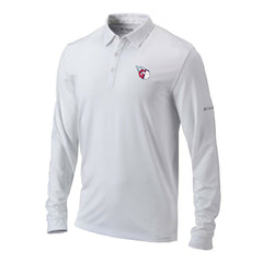 Cleveland Guardians Omni-Wick Pin High Long Sleeve Polo White | Columbia