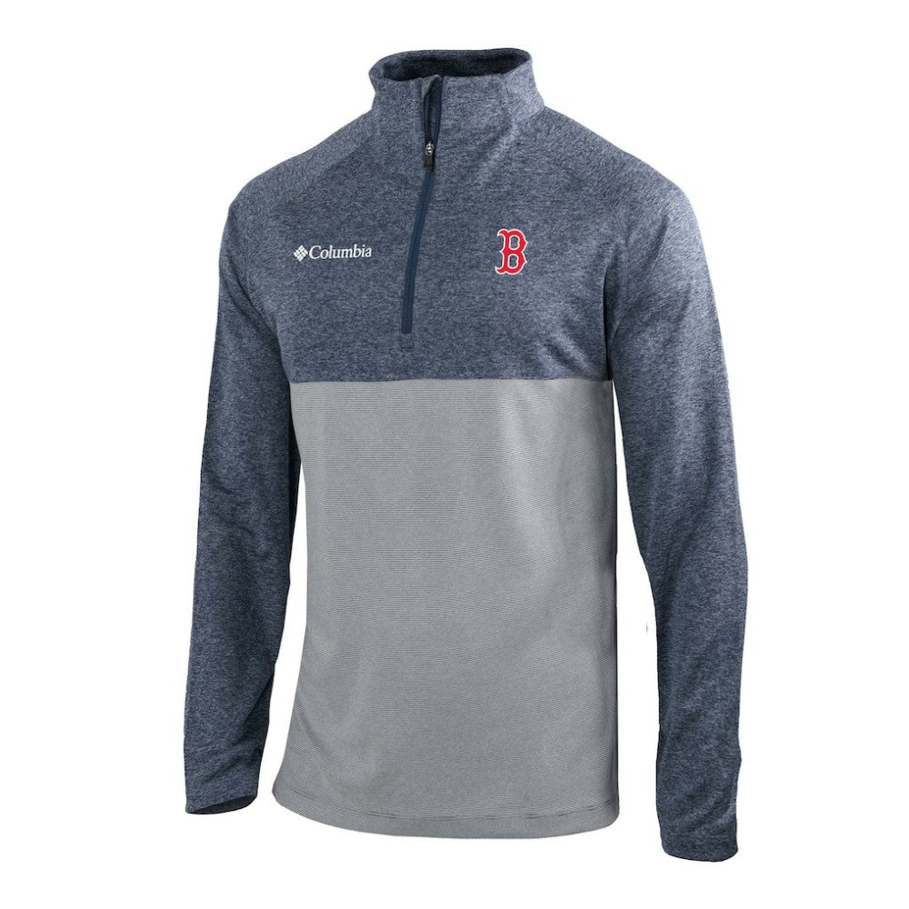 Boston Red Sox Omni-Wick Raglan Rockin' It Quarter-Zip Pullover Navy | Columbia