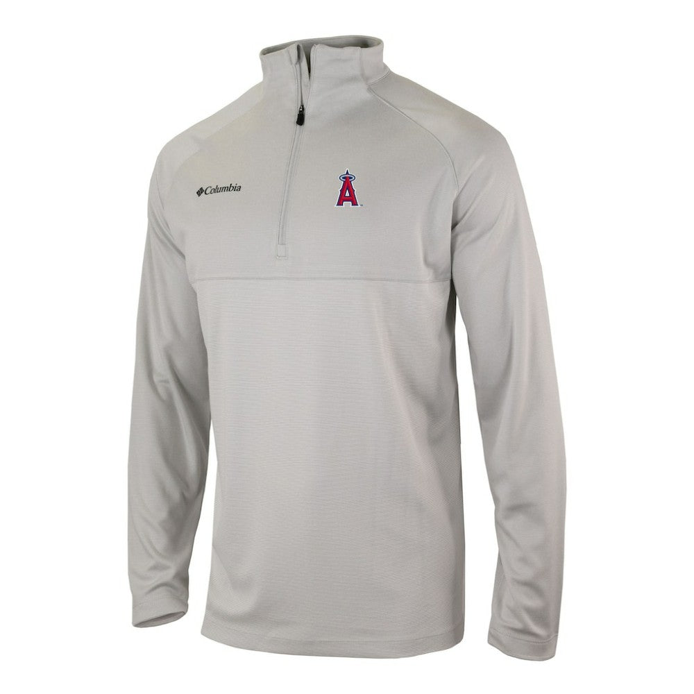 Los Angeles Angels Omni-Wick Raglan Rockin' It Quarter-Zip Pullover Gray | Columbia