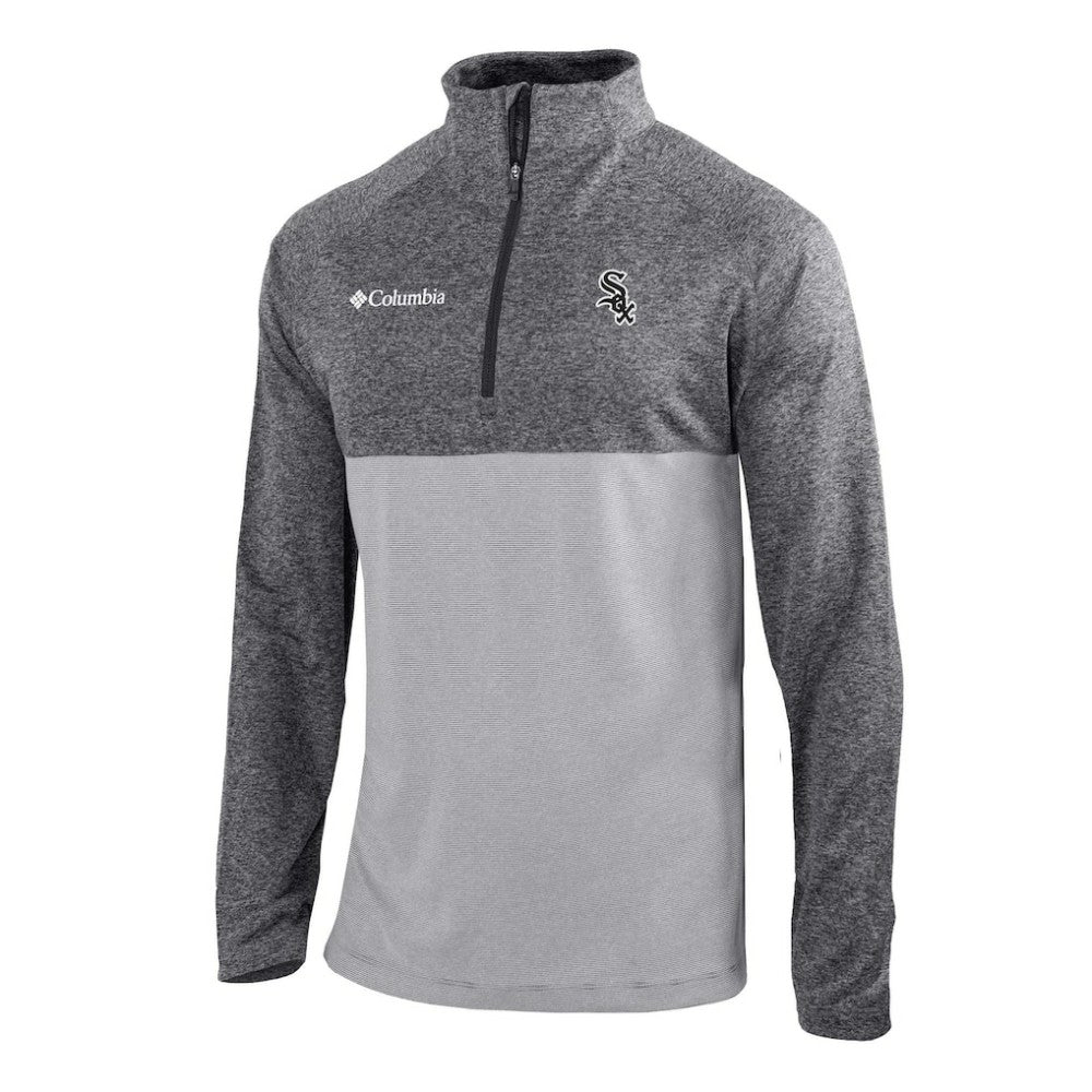 Chicago White Sox Omni-Wick Raglan Rockin' It Quarter-Zip Pullover Gray | Columbia