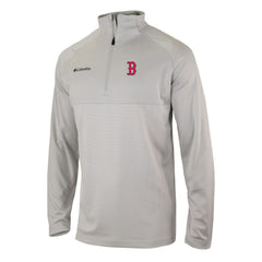 Boston Red Sox Omni-Wick Raglan Rockin' It Quarter-Zip Pullover Gray | Columbia
