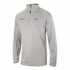 Cincinnati Reds Omni-Wick Raglan Rockin' It Quarter-Zip Pullover Gray | Columbia