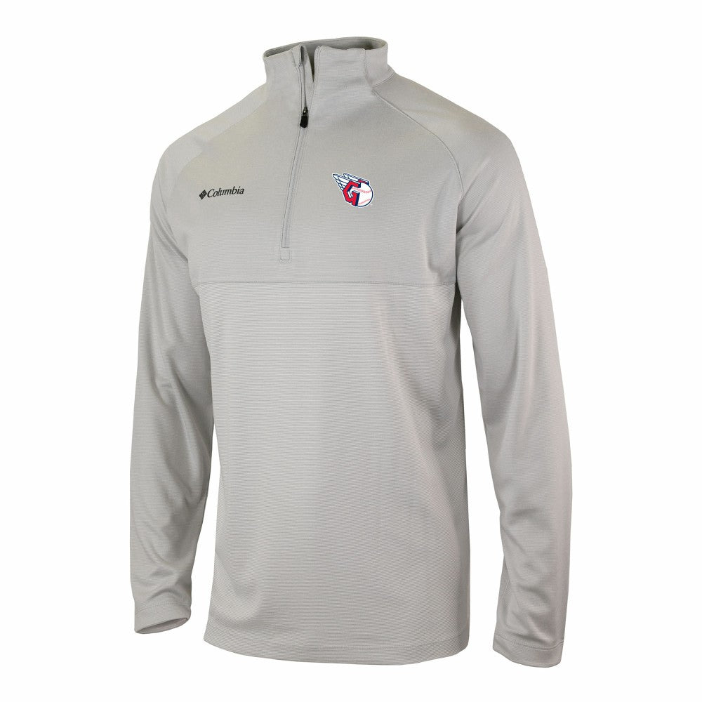 Cleveland Guardians Omni-Wick Raglan Rockin' It Quarter-Zip Pullover Gray | Columbia