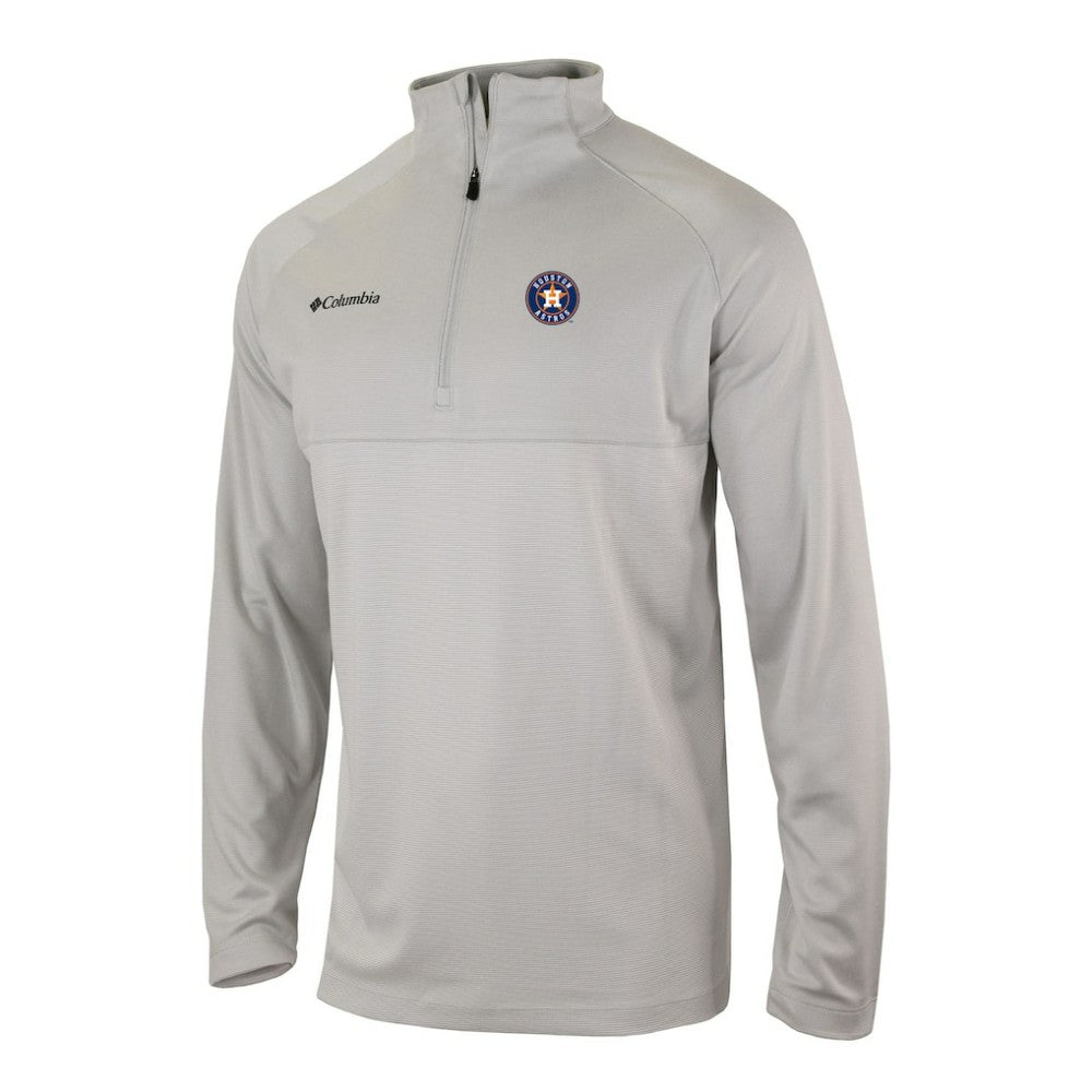 Houston Astros Omni-Wick Raglan Rockin' It Quarter-Zip Pullover Gray | Columbia