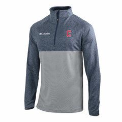 Cleveland Guardians Omni-Wick Raglan Rockin' It Quarter-Zip Pullover Navy | Columbia
