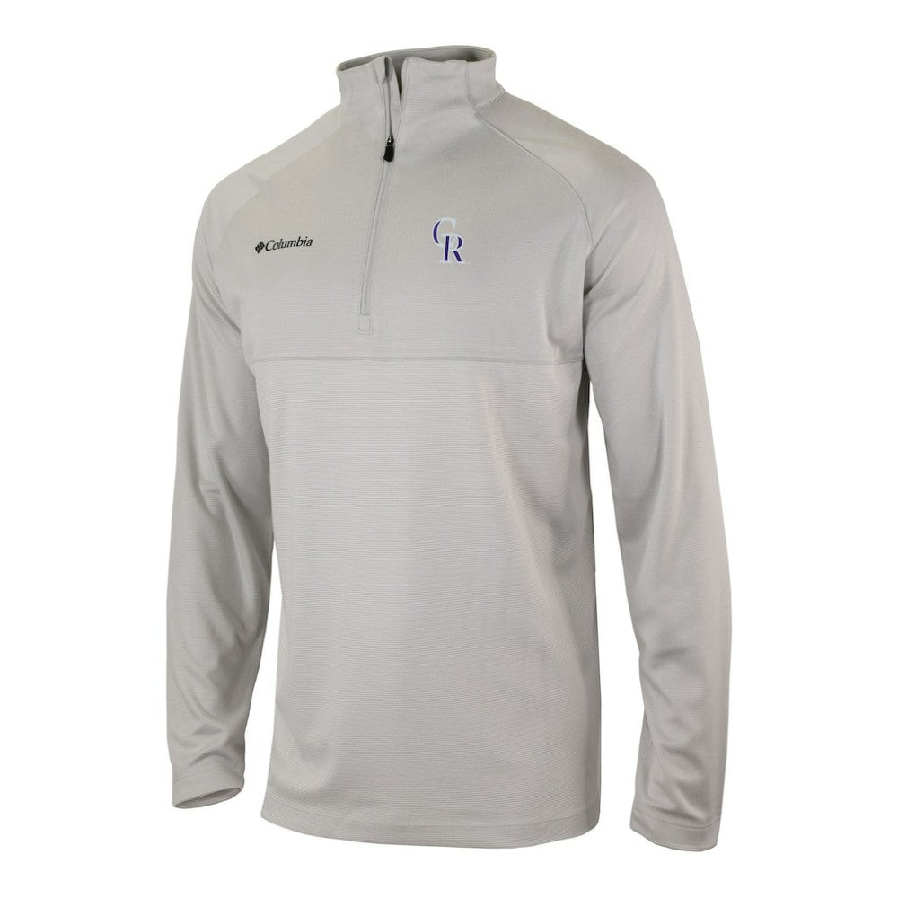 Colorado Rockies Omni-Wick Raglan Rockin' It Quarter-Zip Pullover Gray | Columbia