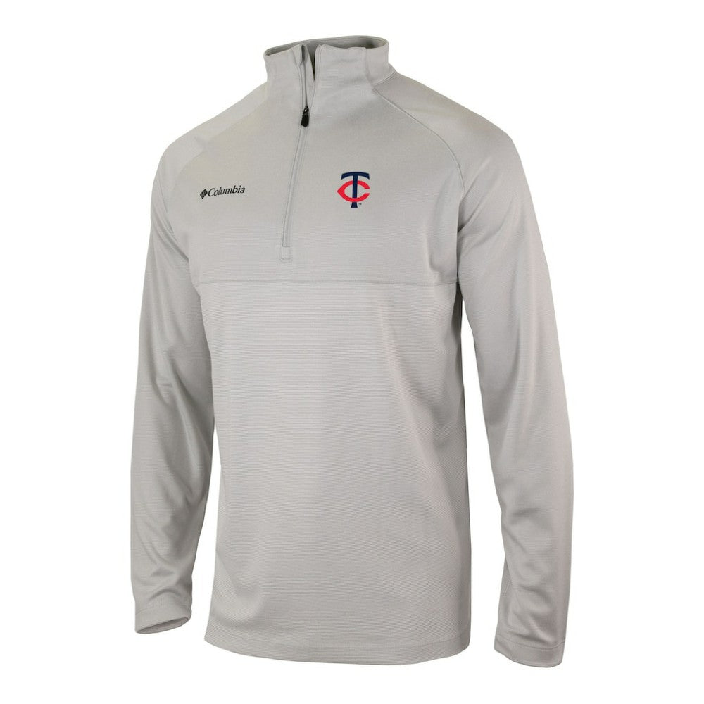 Minnesota Twins Omni-Wick Raglan Rockin' It Quarter-Zip Pullover Gray | Columbia