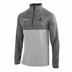 Miami Marlins Omni-Wick Raglan Rockin' It Quarter-Zip Pullover Gray | Columbia