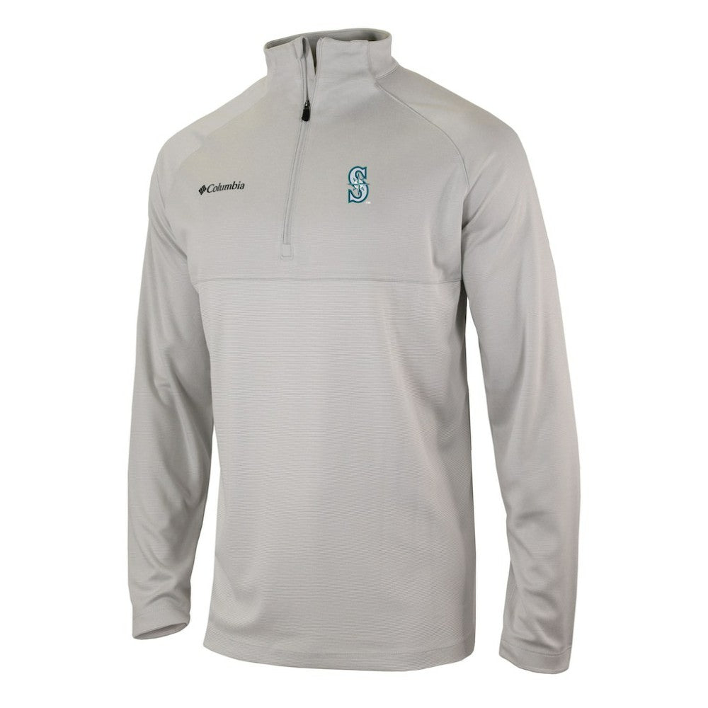 Seattle Mariners Omni-Wick Raglan Rockin' It Quarter-Zip Pullover Gray | Columbia