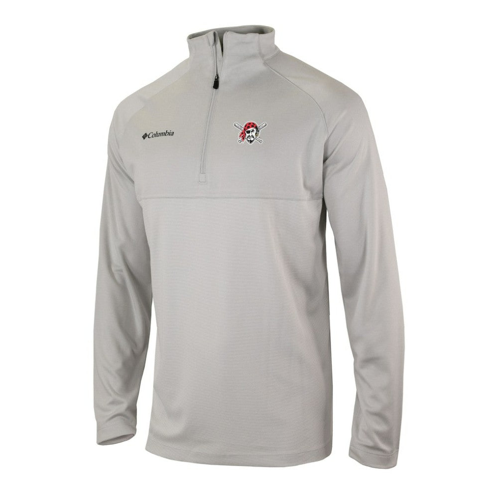 Pittsburgh Pirates Omni-Wick Raglan Rockin' It Quarter-Zip Pullover Gray | Columbia