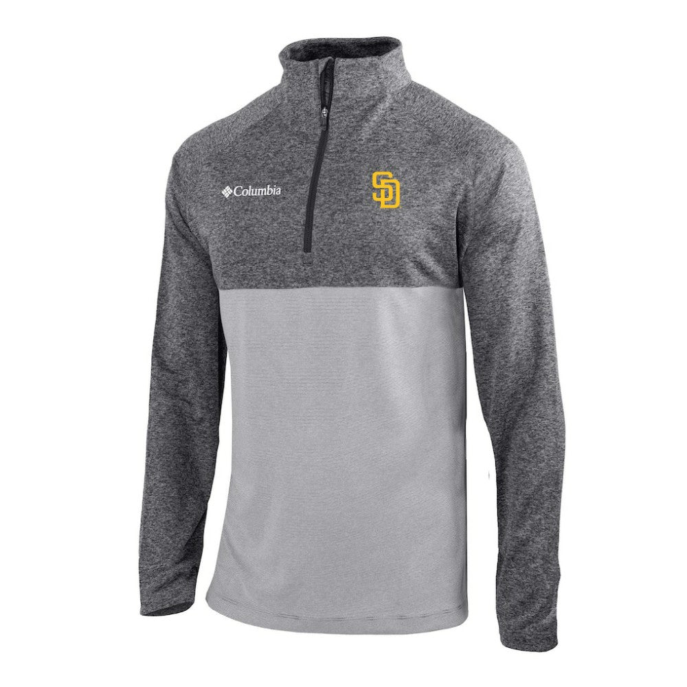 San Diego Padres Omni-Wick Raglan Rockin' It Quarter-Zip Pullover Gray | Columbia