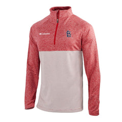 St. Louis Cardinals Omni-Wick Raglan Rockin' It Quarter-Zip Pullover Red | Columbia