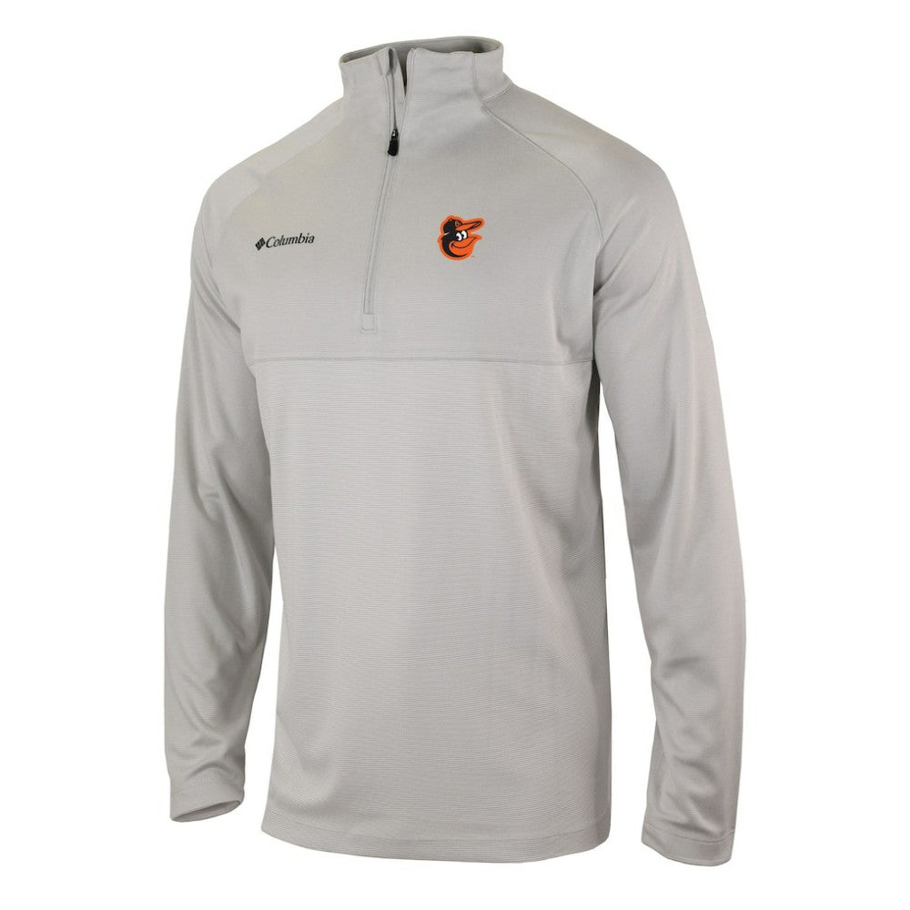 Baltimore Orioles Omni-Wick Raglan Rockin' It Quarter-Zip Pullover Gray | Columbia