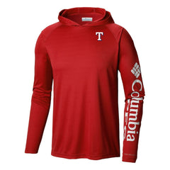 Texas Rangers Terminal Tackle Omni-Shade Pullover Hoodie Red | Columbia