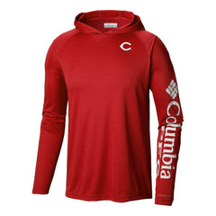 Cincinnati Reds Terminal Tackle Omni-Shade Pullover Hoodie Red | Columbia