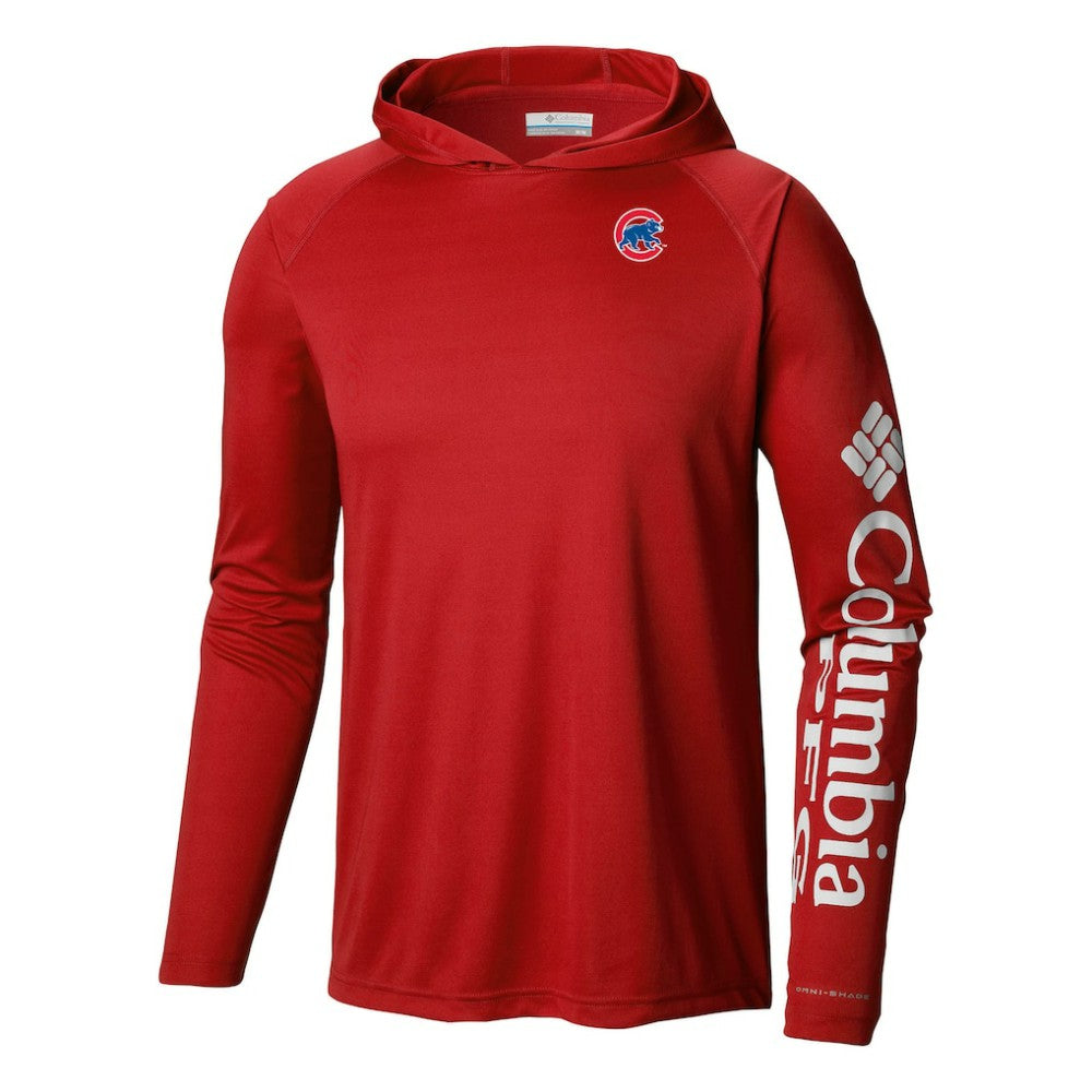 Chicago Cubs Terminal Tackle Omni-Shade Pullover Hoodie Red | Columbia