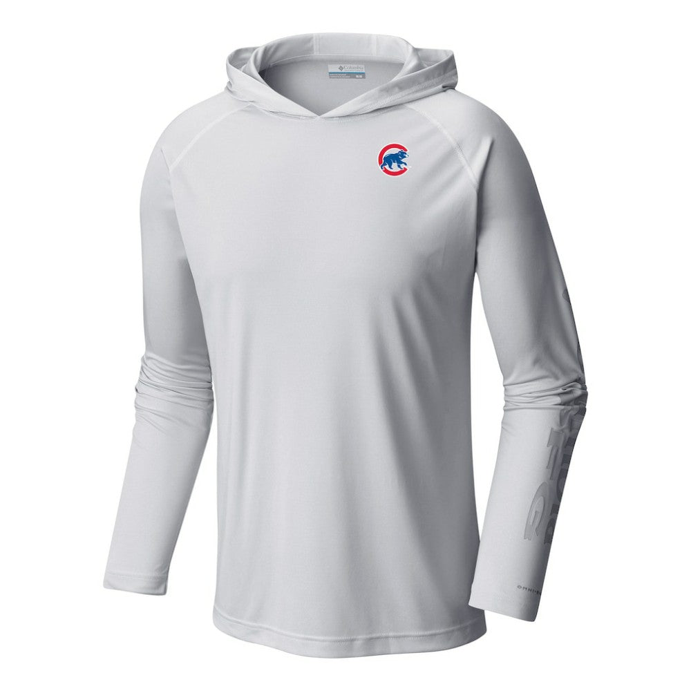 Chicago Cubs Terminal Tackle Omni-Shade Pullover Hoodie White | Columbia