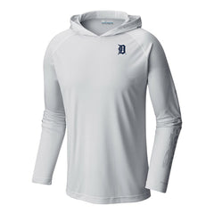 Detroit Tigers Terminal Tackle Omni-Shade Pullover Hoodie White | Columbia
