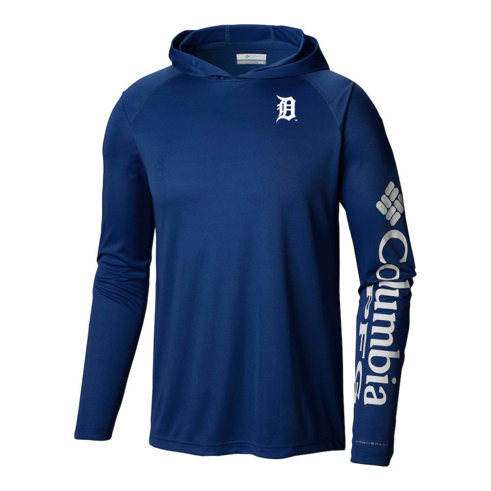 Detroit Tigers Terminal Tackle Omni-Shade Pullover Hoodie Navy | Columbia