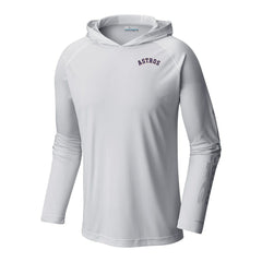 Houston Astros Terminal Tackle Omni-Shade Pullover Hoodie White | Columbia