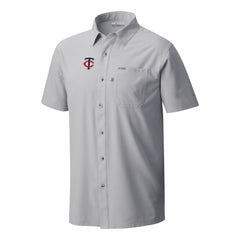 Minnesota Twins Slack Tide Omni-Wick Button-Up Camp Shirt Gray | Columbia