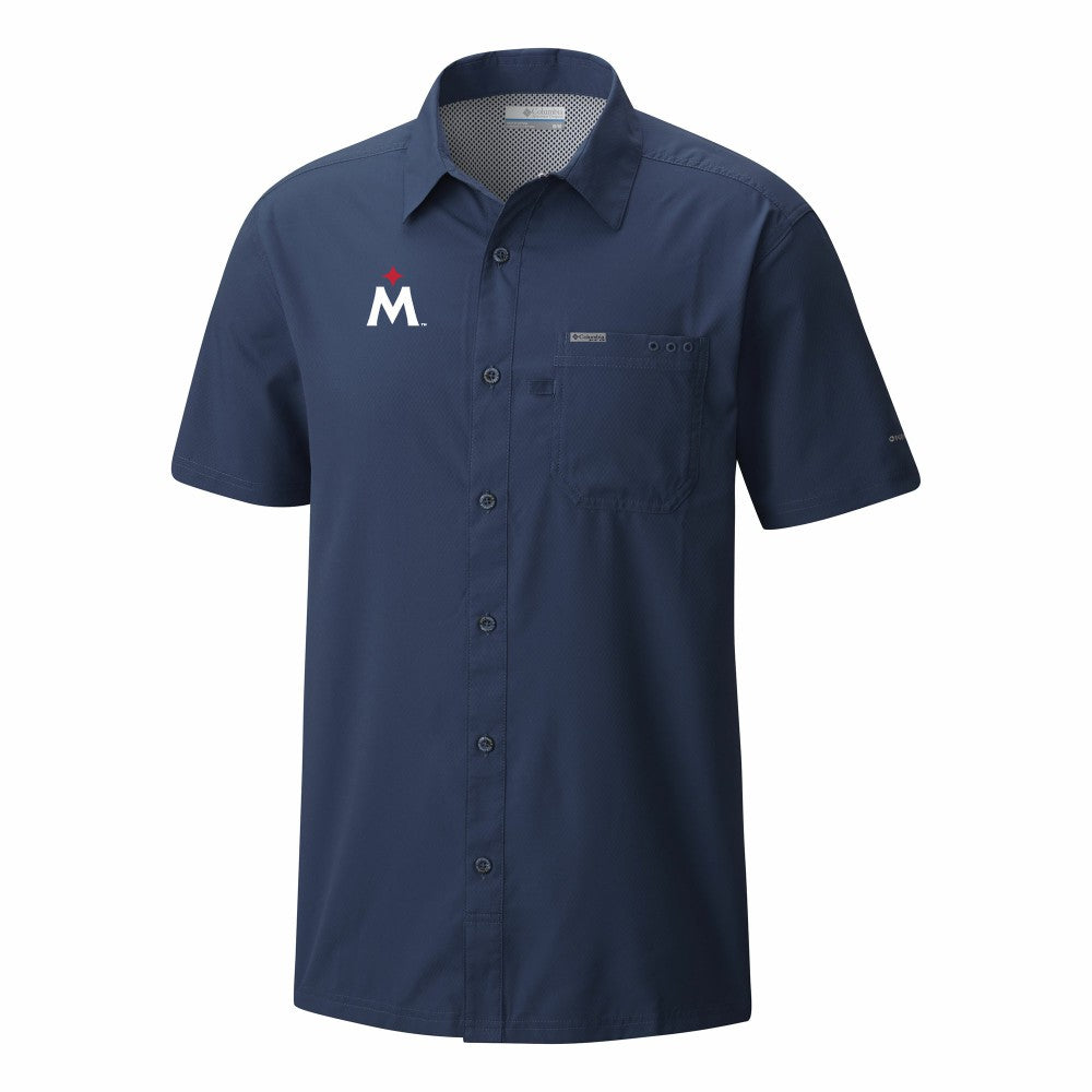 Minnesota Twins Slack Tide Omni-Wick Button-Up Camp Shirt Navy | Columbia