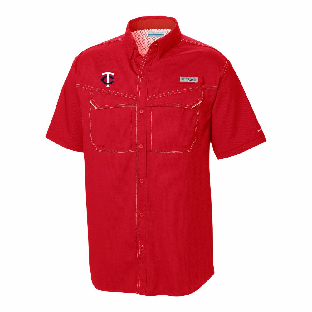 Minnesota Twins Omni-Wick Low Drag Offshore Button-Up Shirt Red | Columbia