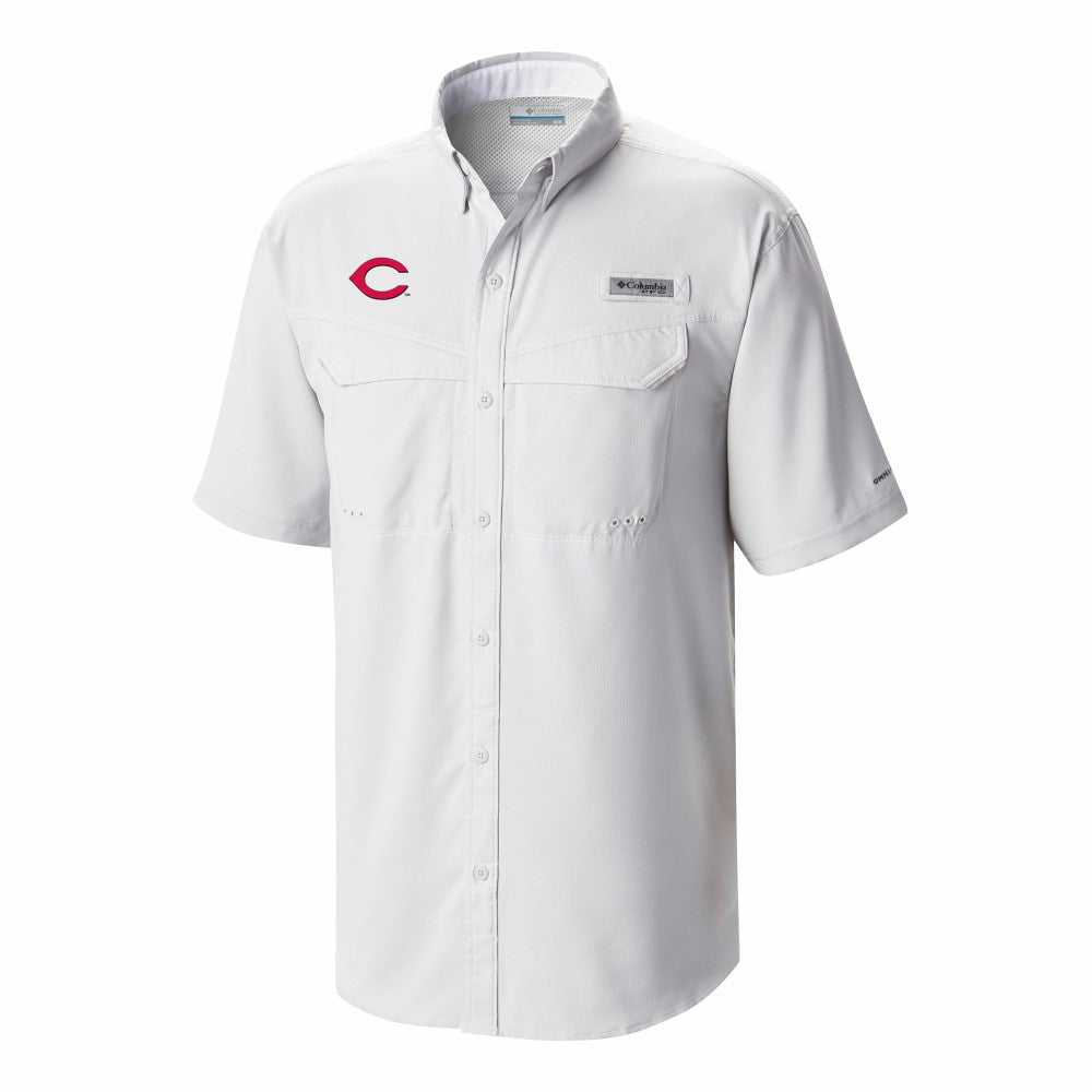 Cincinnati Reds Omni-Wick Low Drag Offshore Button-Up Shirt White | Columbia