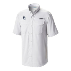 Detroit Tigers Omni-Wick Low Drag Offshore Button-Up Shirt White | Columbia