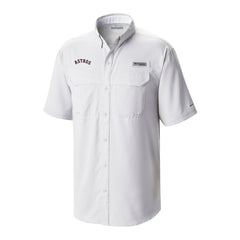 Houston Astros Omni-Wick Low Drag Offshore Button-Up Shirt White | Columbia