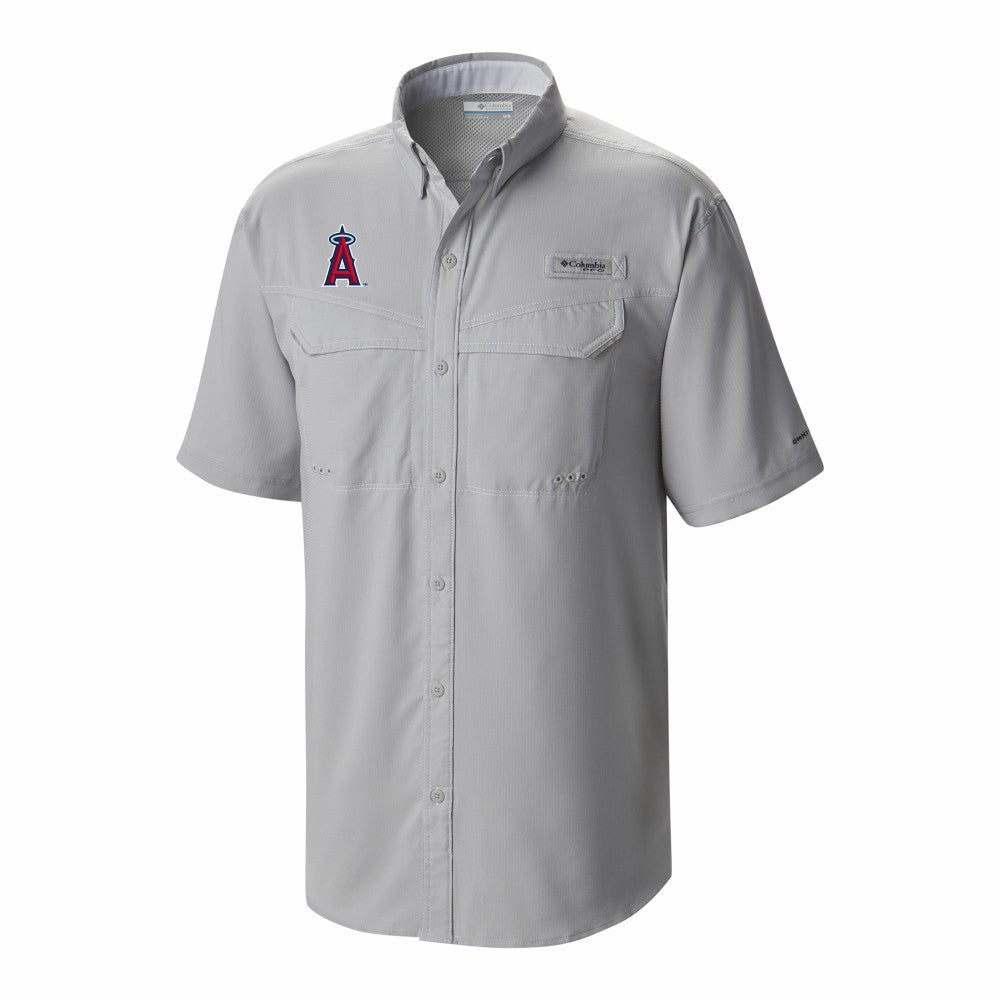 Los Angeles Angels Omni-Wick Low Drag Offshore Button-Up Shirt Gray | Columbia