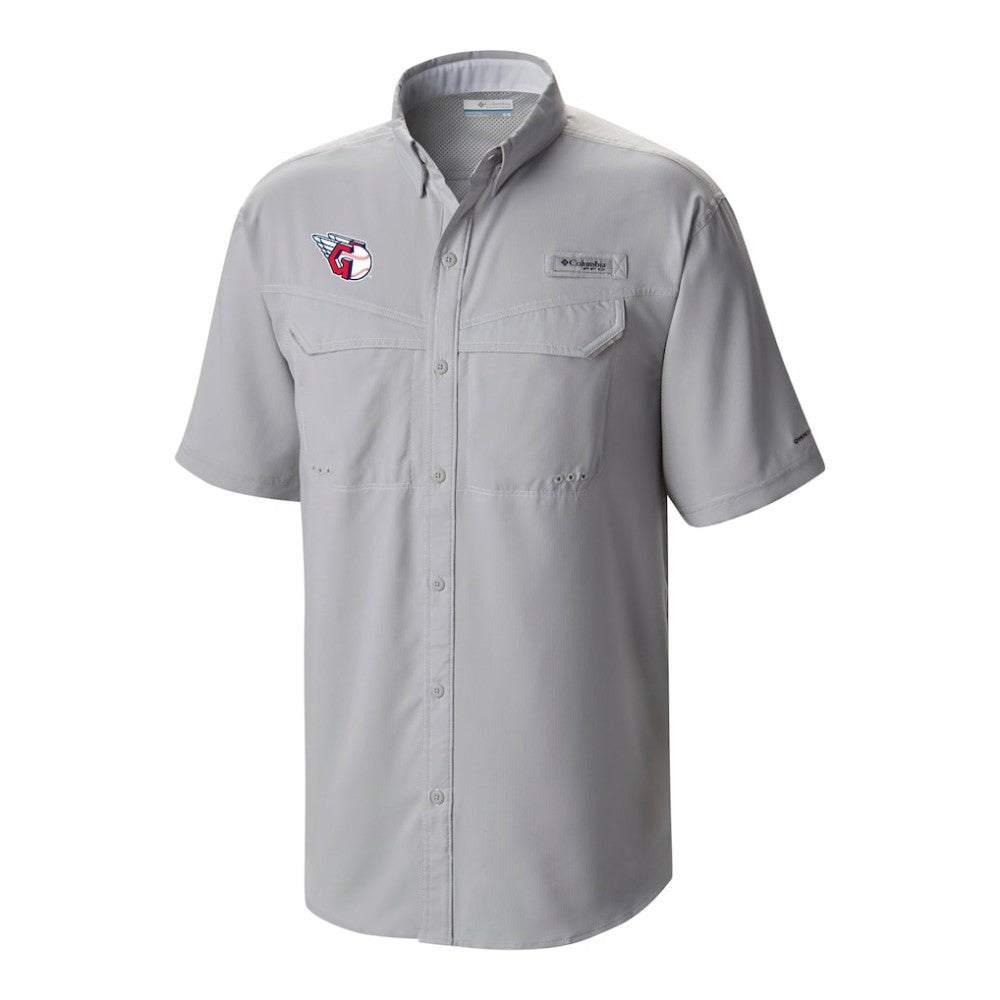 Cleveland Guardians Omni-Wick Low Drag Offshore Button-Up Shirt Gray | Columbia