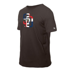 San Diego Padres Dominican Republic Flag Logo T-Shirt Brown | New Era