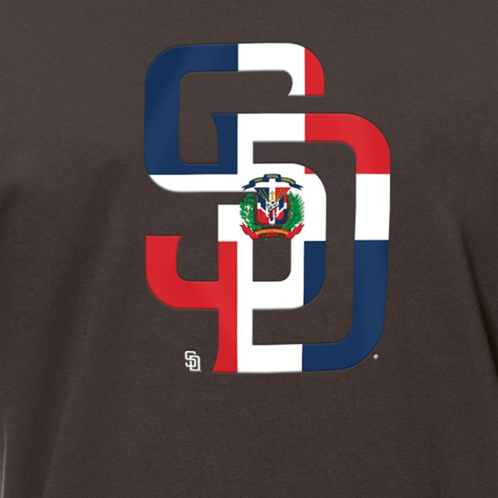 San Diego Padres Dominican Republic Flag Logo T-Shirt Brown | New Era
