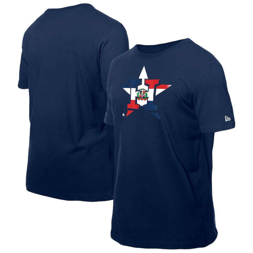 Houston Astros Dominican Republic Flag Logo T-Shirt Navy | New Era