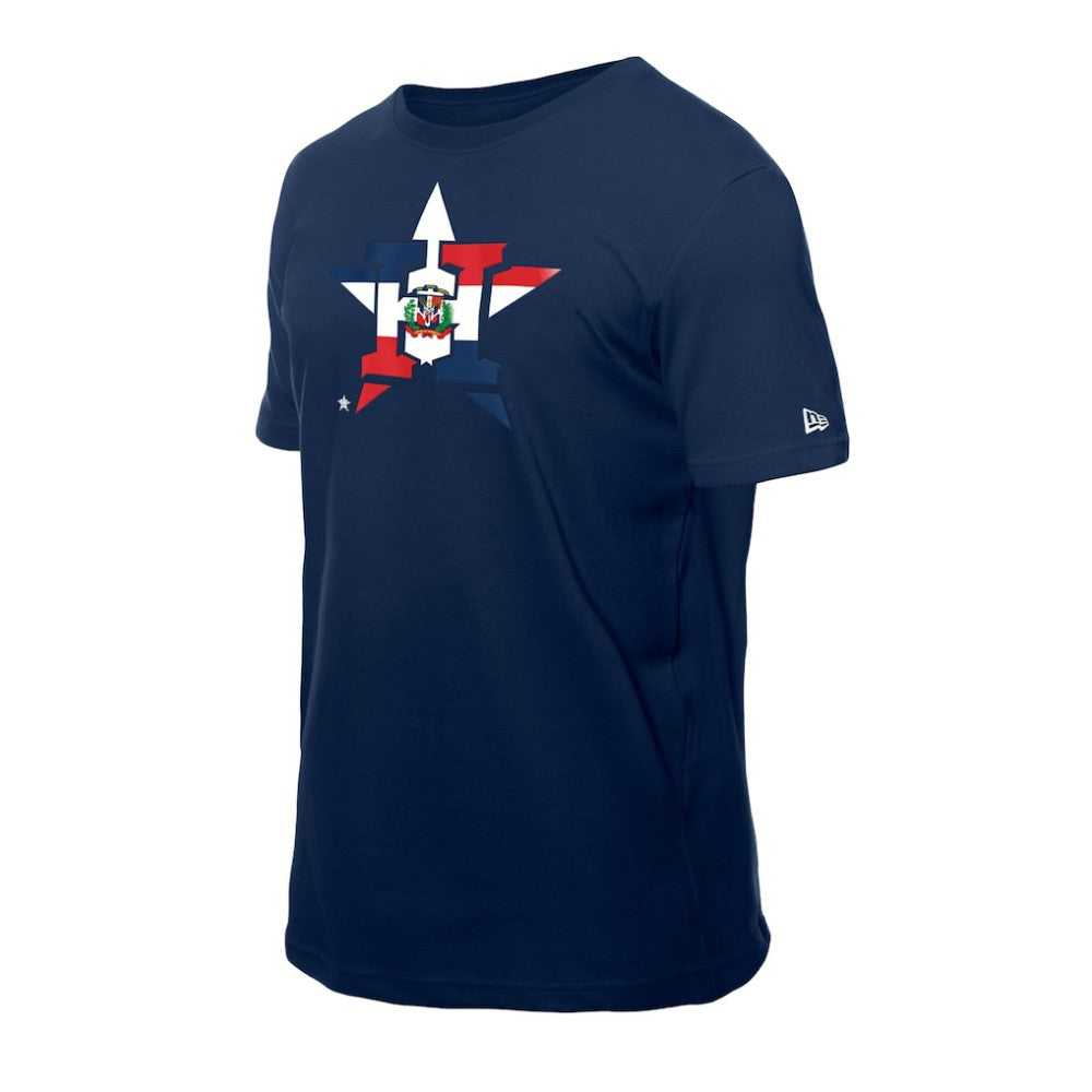 Houston Astros Dominican Republic Flag Logo T-Shirt Navy | New Era