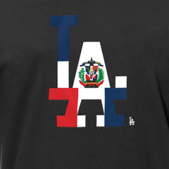Los Angeles Dodgers Dominican Republic Flag Logo T-Shirt Black | New Era