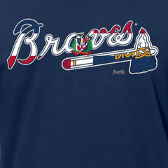 Atlanta Braves Dominican Republic Flag Logo T-Shirt Navy | New Era