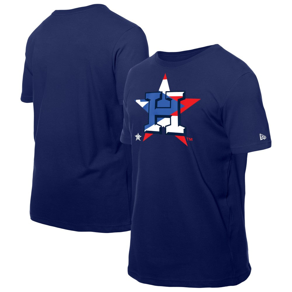 Houston Astros Puerto Rican Flag Logo T-Shirt Navy | New Era