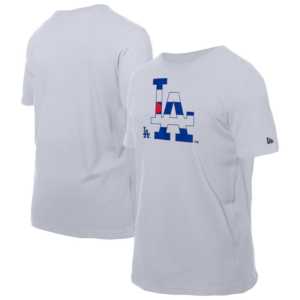 Los Angeles Dodgers Cuban Flag Logo T-Shirt White | New Era