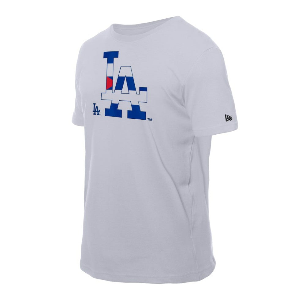 Los Angeles Dodgers Cuban Flag Logo T-Shirt White | New Era