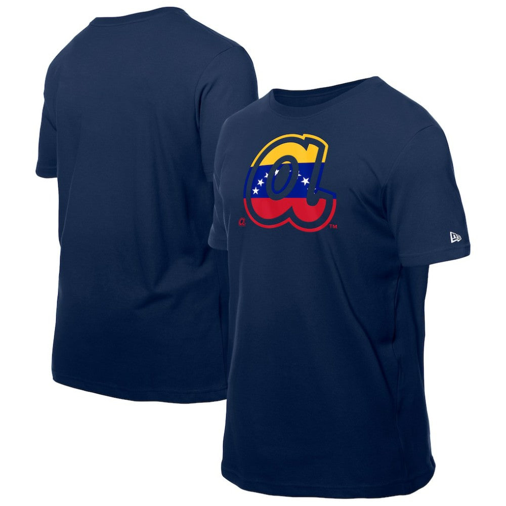 Atlanta Braves Venezuelan Flag Logo T-Shirt Navy | New Era