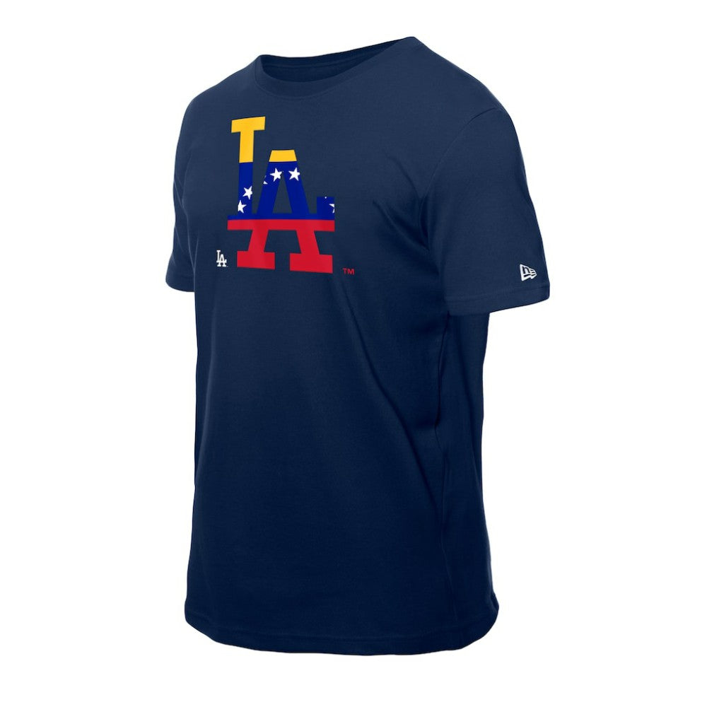 Los Angeles Dodgers Venezuelan Flag Logo T-Shirt Navy | New Era