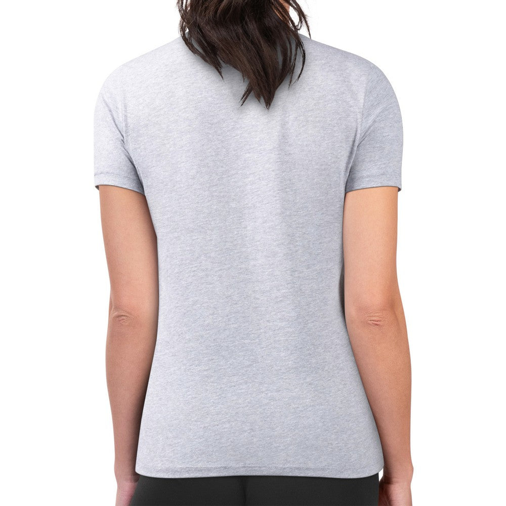 Minnesota Twins G-III 4Her by Carl Banks Women's Super-Slim Fit Lightweight Shadow Logo Graphic T-Shirt Heather Gray
