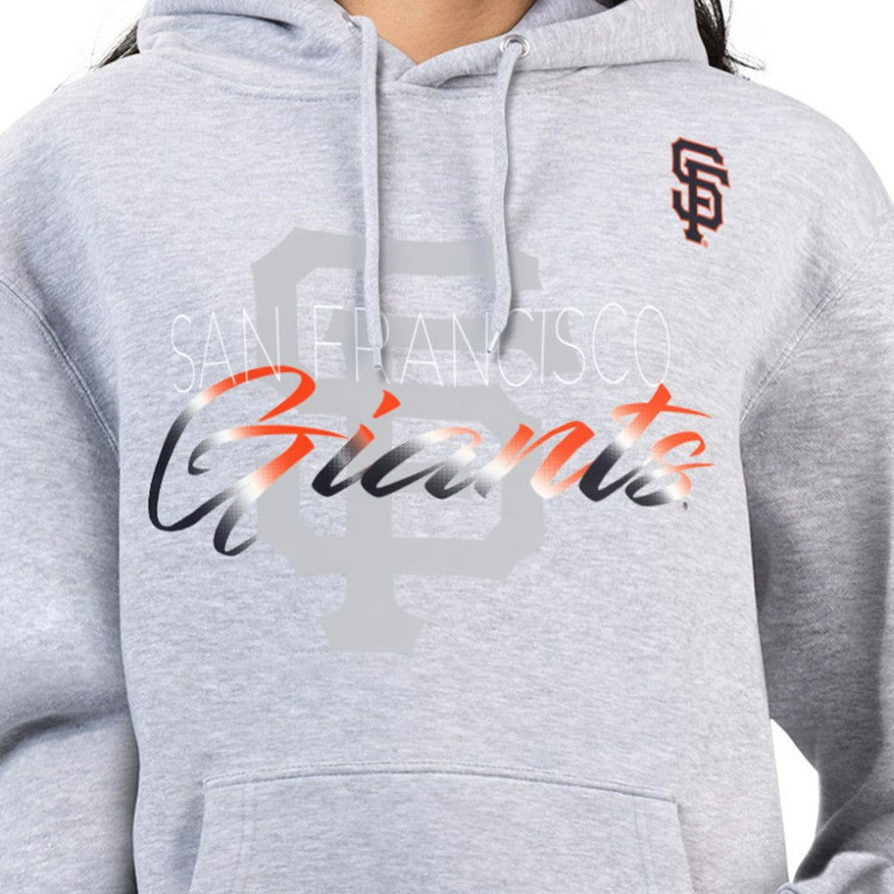 San Francisco Giants G-III 4Her by Carl Banks Women's Shadow Logo Graphic Pullover Hoodie Heather Gray