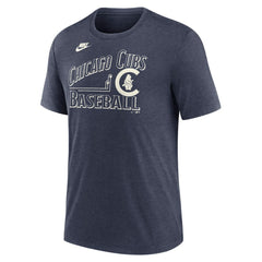 Chicago Cubs Local Hometown Tri-Blend T-Shirt Heather Navy | Nike