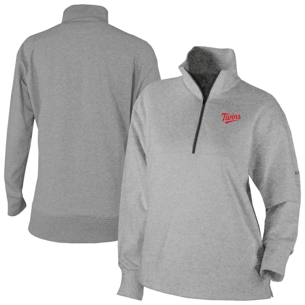 Minnesota Twins Women's Birchwood Hills Quarter-Zip Pullover Gray | Columbia