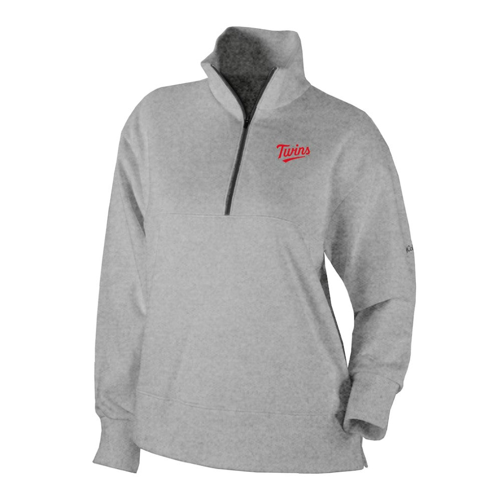 Minnesota Twins Women's Birchwood Hills Quarter-Zip Pullover Gray | Columbia